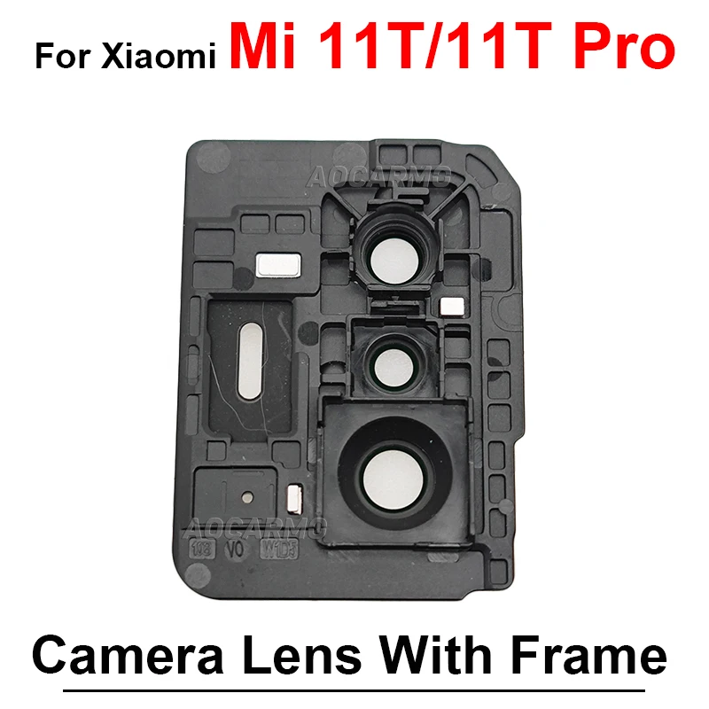 For Xiaomi 11T Pro Mi11T Rear Back Camera Lens With Frame Cover Replacement Part