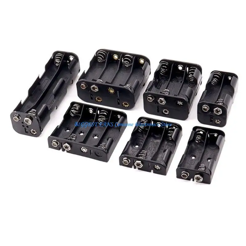 2/3/4/6/8 Slots LR06 Battery Case Holder Battery Storage Box LR06 Battery Holder for Electrical Experiments Physics Teaching