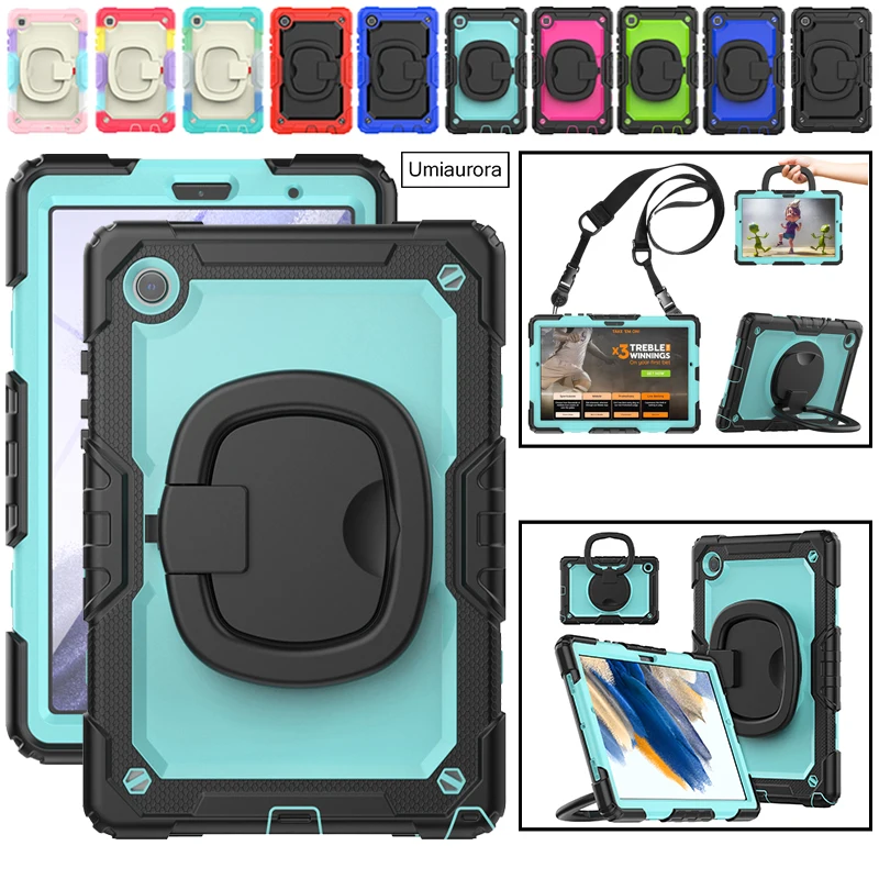 For Lenovo Tab M9 TB310FU M10 Plus 3rd Gen 10.6 TB128FU X606F 10.1 TB328FU Case Rotation Hand Ring Stand Kids Shockproof Cover