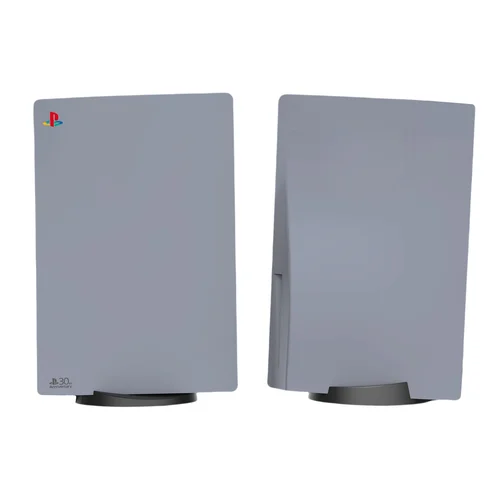 Imagen 2 del producto Placas grises del 30 aniversario para consola PS5, cubiertas de placa frontal ABS de primera calidad con pegatinas de logotipo para PlayStation5 PS5 Fat Disc
