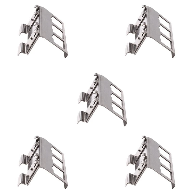 For Keystone For DIN Rail Mounting Plate 3-Port Frame Holder 5 Pieces Electrical Distribution Box RJ45 Module Adapter