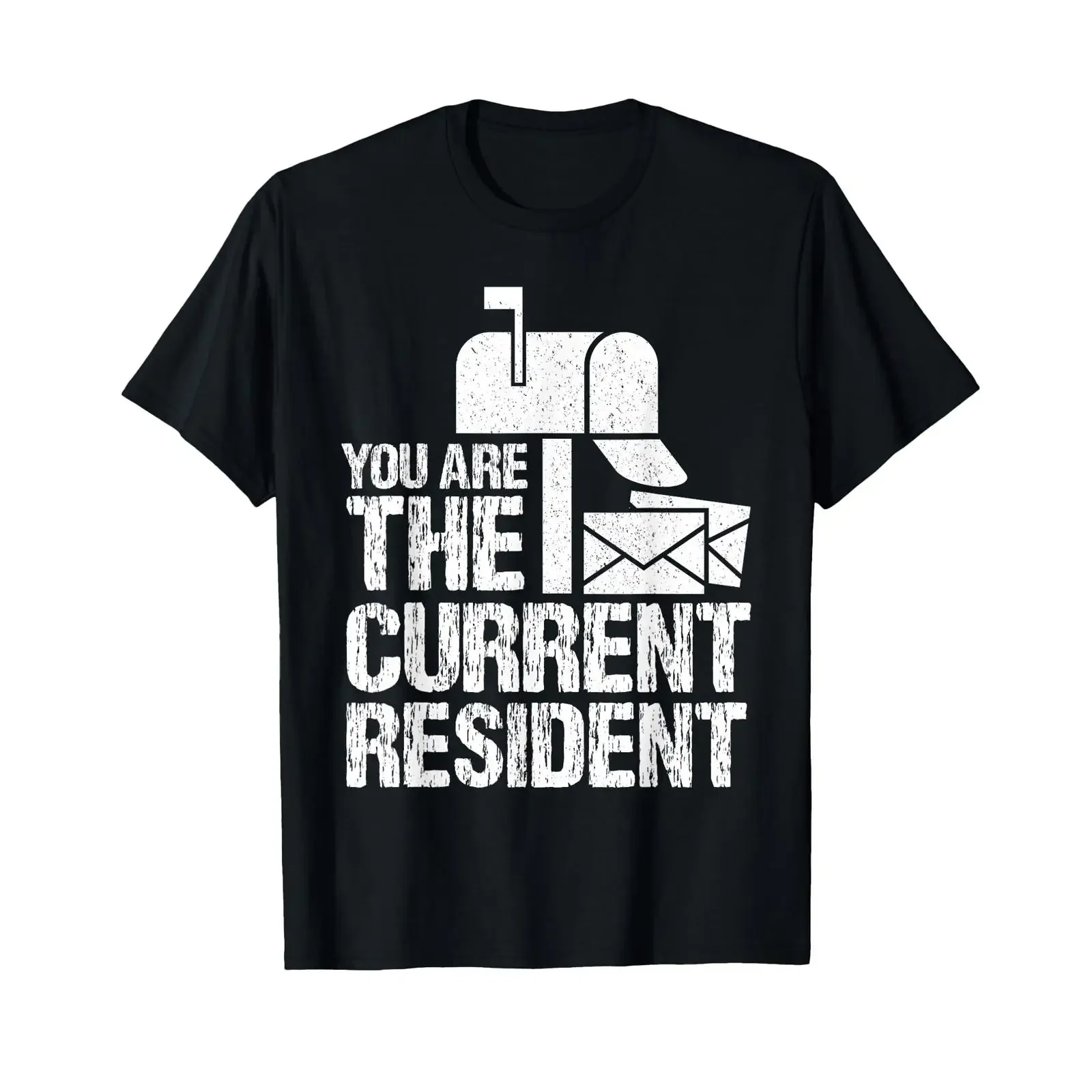Mail Carrier T Shirt You Are The Current Resident vintage Washed Unisex Soft Comfortable Top For Everyday Wear graphic