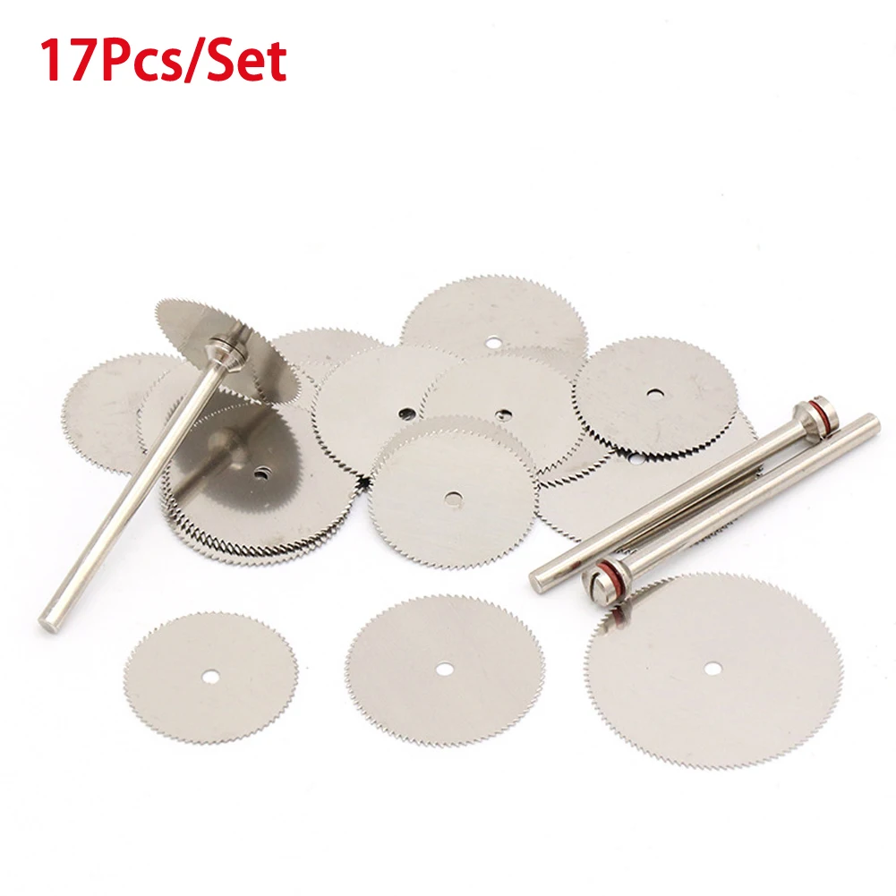 17Pcs Mini Set di lame per seghe circolari disco da taglio professionale per la lavorazione del legno con 1 polo 22mm 25mm 32mm per il taglio di legno e metallo