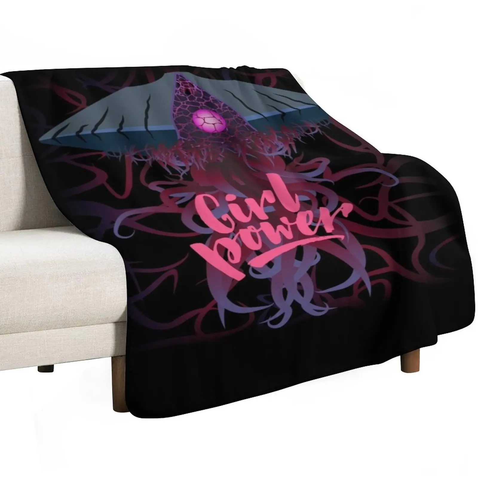 Emrakul Girl Power Throw Blanket wednesday Polar Retros Softest Hairy for sofa Blankets