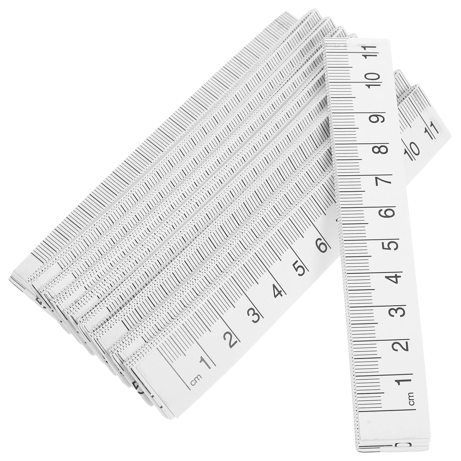 

10pcs Paper Ruler Fabric Measure Clear Scale Versatile Usage Portable Lightweight Curve Circle Cloth Measurement Tool Mini Body