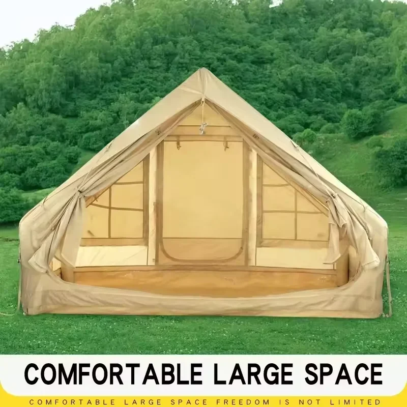 A family tents for sale camping winter air inflatable cabin house camping tent relief sanctuary heavy duty glamping air tent