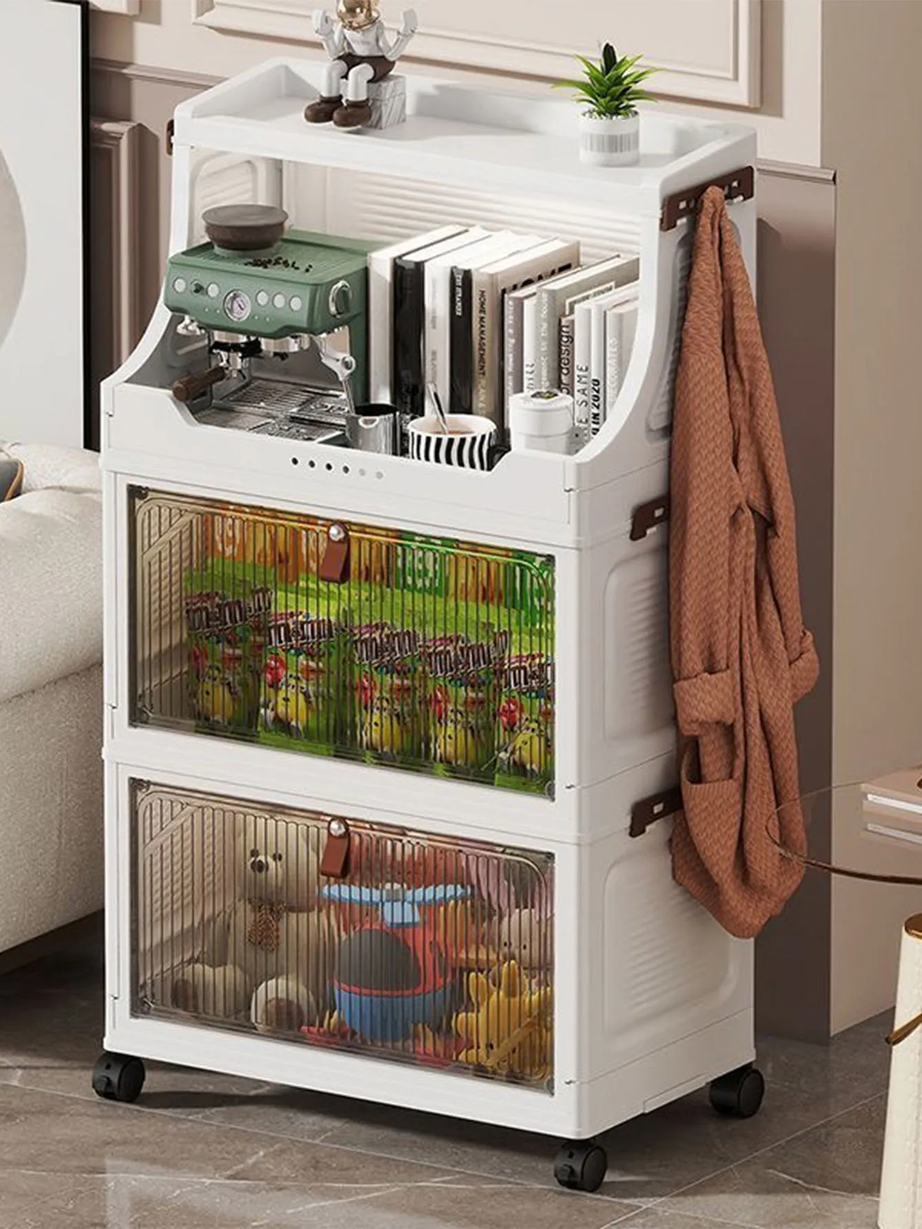 Foldable Children's Wardrobe Storage Cabinet Large Capacity Simple Baby Bedroom Multi-Cabinet Living Room Organizer