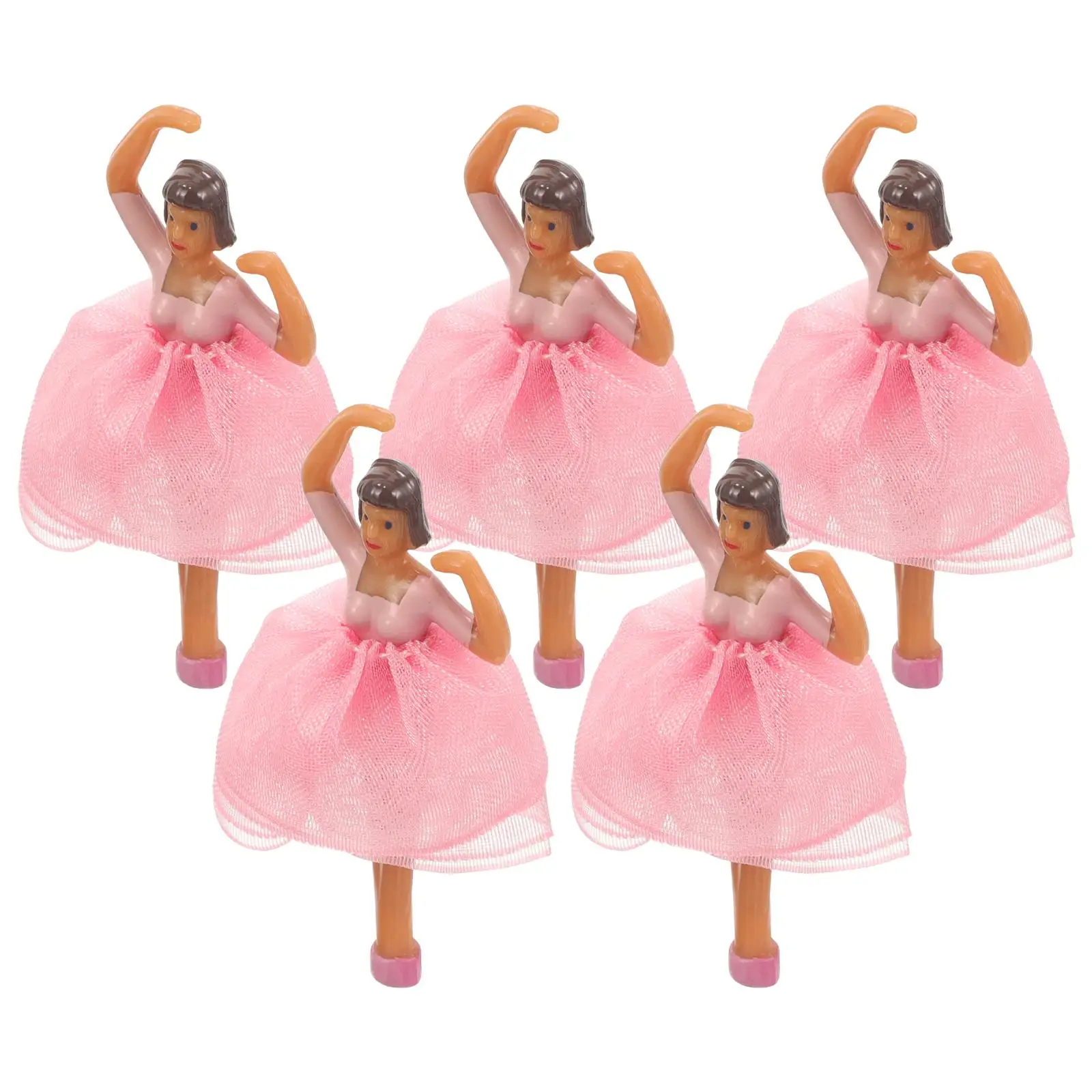 5 Pcs Music Box Accessories Golden Pink Skirt Princess Ballet Dancer Figurine Eight Tone Box Dancing Girl nament Ballerina