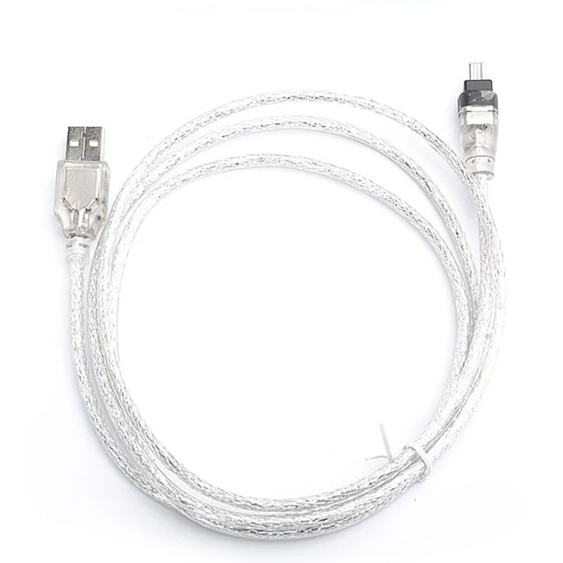 1.5M FireWire 1394 to USB Data Cable IEEE 1394 4Pin to USB Mini Plug Firewire for MINI DV HDV camcorder to Edit for DV PC Camera