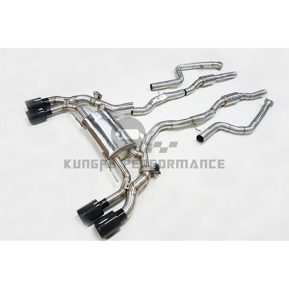 KUNGFU PERFORMANCE Stainless Steel Exhaust System For B M W F97 X3M Catback with valve