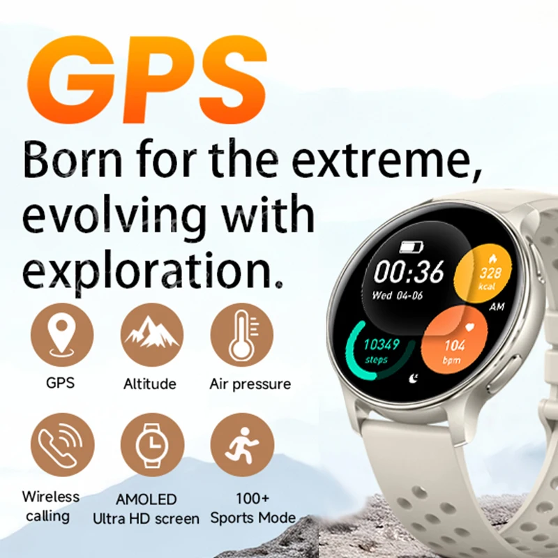 

2026 New Women Smart Watch HT43 GPS Outdoor Sports 1.32" HD Screen Wireless Calling Compass Heart Rate Tracker Lady's Smartwatch