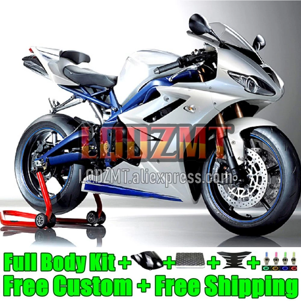 Injection Fairing For Triumph Daytona 675 02 03 04 05 06 07 21No.73 white pearl Daytona 675 2002 2003 2004 2005 2006 2007 2008