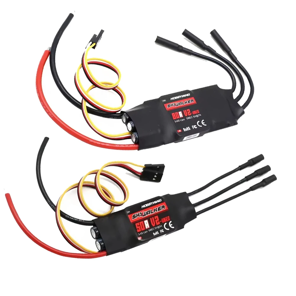 Hobbywing Skywalker V2 Speed Controller for RC Airplanes & Helicopter 40a 50a 60a 80a 15a 20a 30a 100a 120a ESC