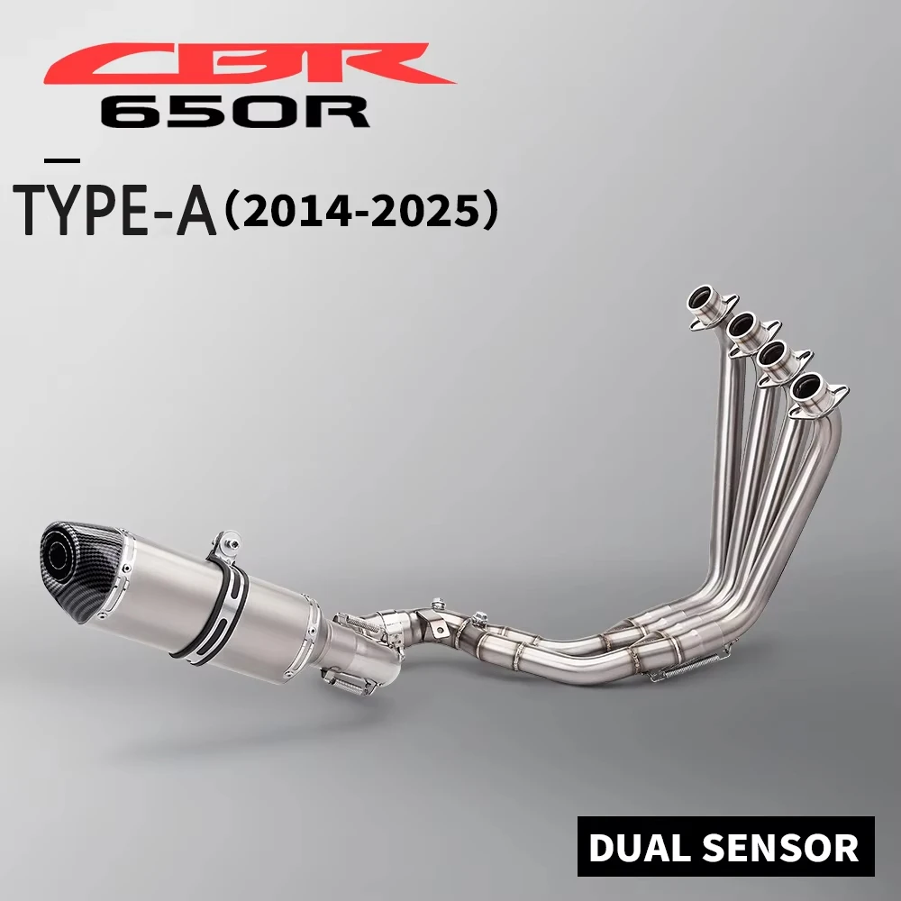 Universal 51mm Motorcycle Exhaust System Front Link Pipe Muffler for Honda CB650F CB650R CBR650 CBR650F 2014 - 2025 view 4