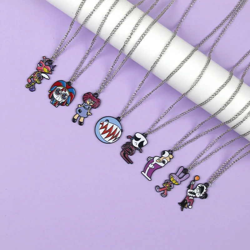 Erstaunliche Zirkus-Anime-Accessoires: Pomni-Figur, Legierungs-Halskette, Sammlerstück Jax-Anhänger, Sammlerstück Kinger-Taschen-Accessoire, Spielzeug, Geschenke – Detail 3