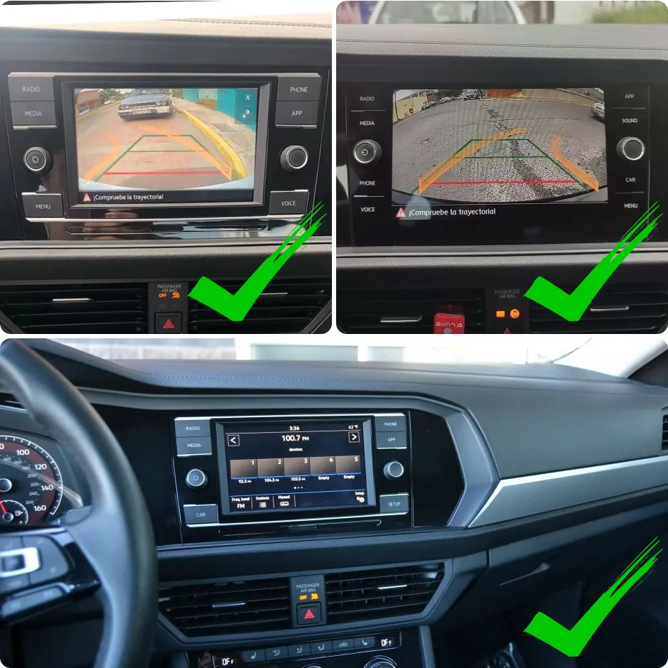 كاميرا مسار ديناميكية GreenYi Canbus For VW JETTA MK7 2019-2023 كاميرا احتياطية لوقوف السيارات تعمل مع نظام الملاحة MIB2 NAV