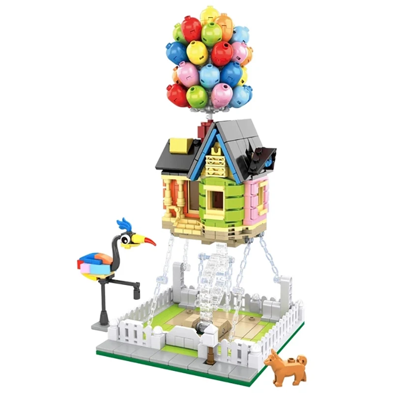 Conjuntos de Blocos de Construção de Casa Balão para Crianças, Modelo de Brinquedo, Flying Up, Home Garden, Sky Adventure, Compatível, Presente para Crianças, 635PCs, 7025