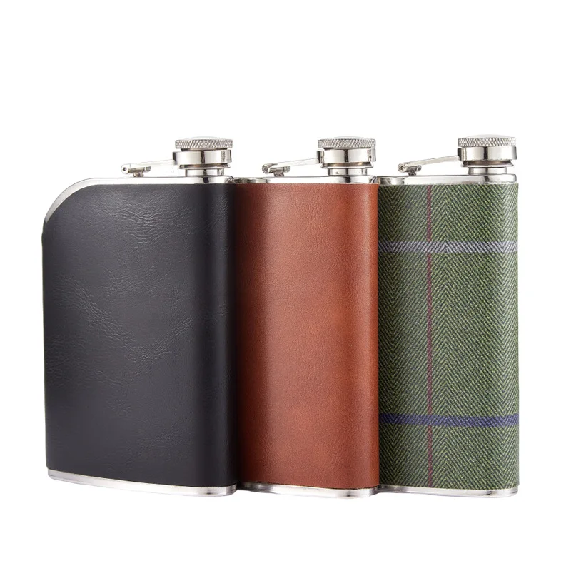 8oz 240ml Portable 304 Stainless Steel Whiskey Vodka Wine Pot Hip Flask Set Alcohol Drinking Pocket Bottle Outdoor Camping