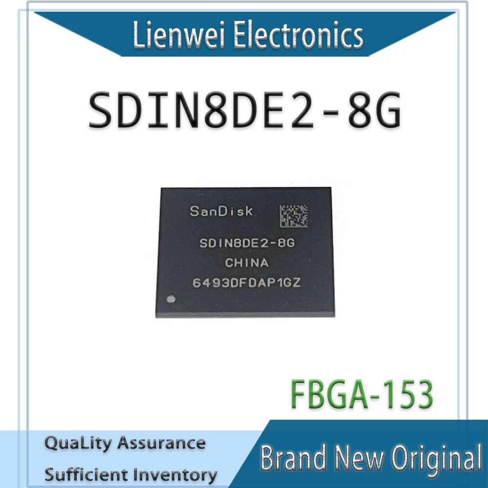 

100% New Original SDIN8DE2-8G 4.5 Version EMMC IC Chipset FBGA-153