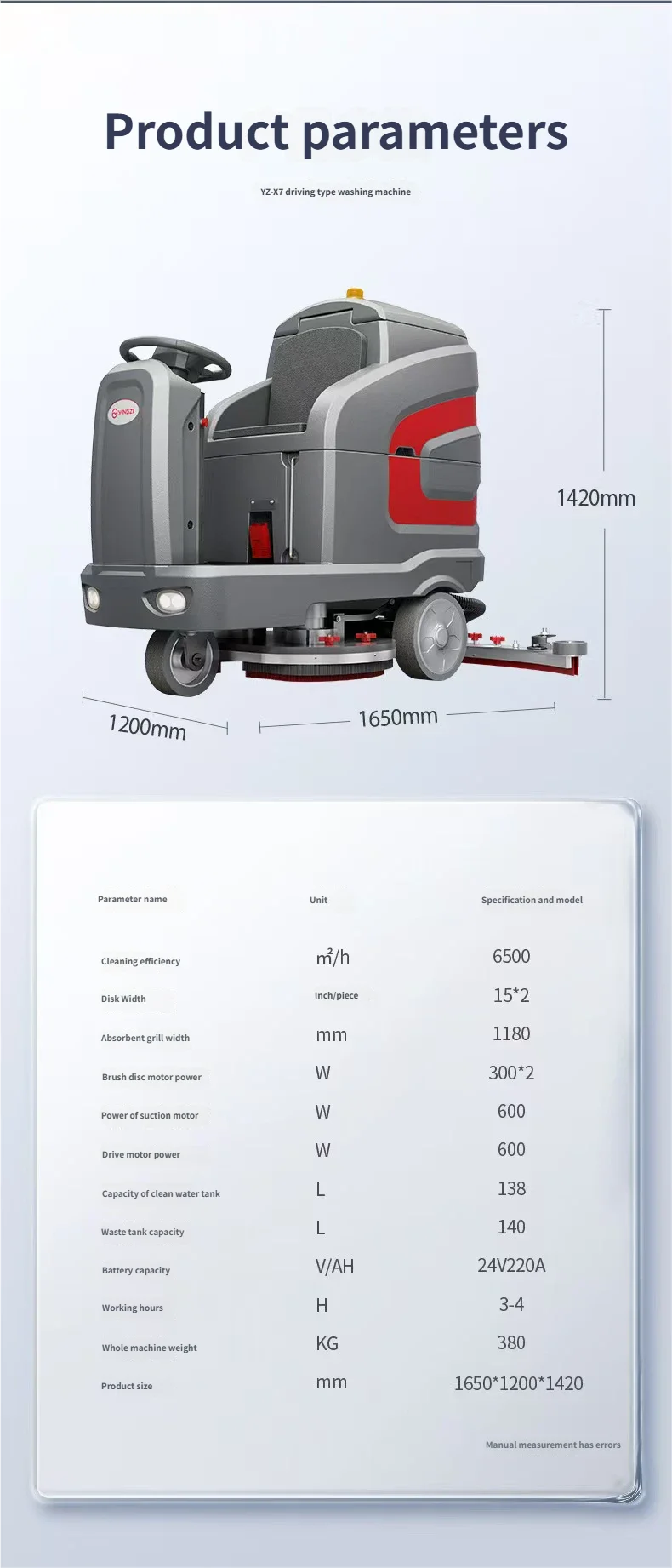 X7 High-efficiency Automatic Floor Cleaning Machine, Industrial and Commercial Mopping Machine for Factory Workshops