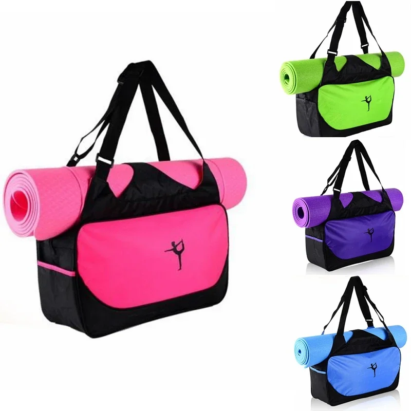 48*24*16cm Multifunctional Yoga Mat Bag Duffle Bag Fitness Yoga Bag Waterproof Yoga Pack Sports Gym Travel Handbag (No YogaMat)