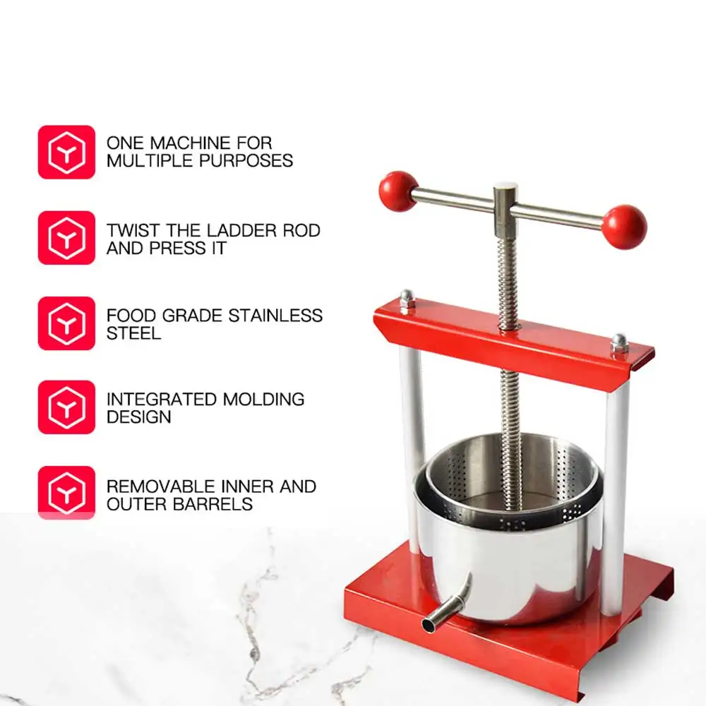 2025 Household Small Stainless Steel Juice Wine Press Manual Grape Press