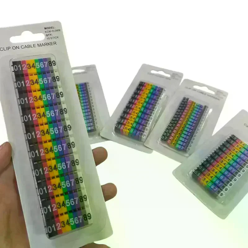 1/3 Sets Colourful C-Type Marker Number Tag Label Cable Markers For 2-3mm Wire Conspicuous And Easy To Identify