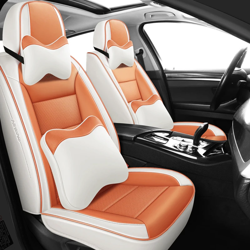 

High Quality Durable Nappa Leather Car Seat Cover Universal General Interiors Sports Design Style All Surrounding Surrounding