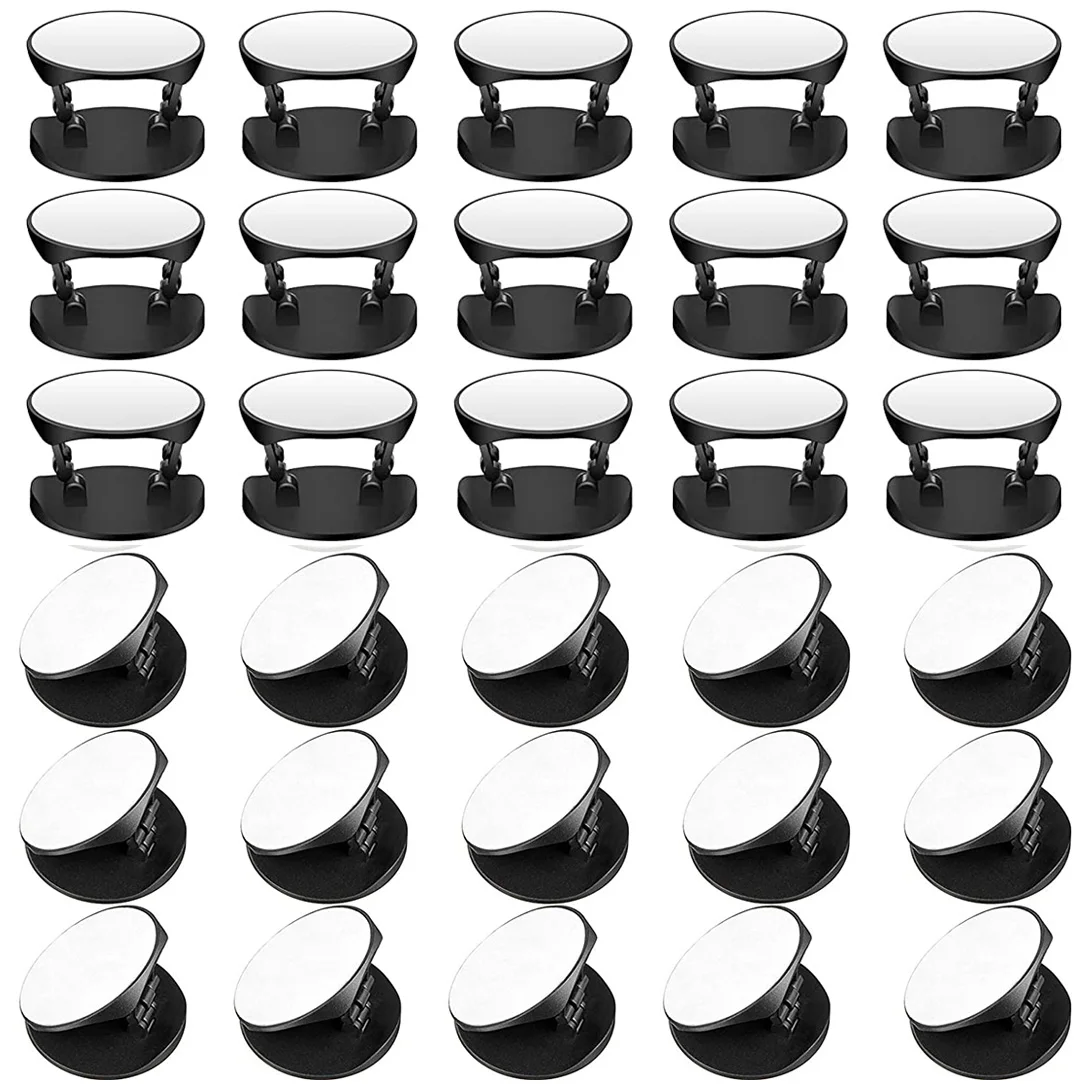 

30 Pcs Phone Grip Holder with Double-Sided Sticker Finger Expanding phone stand for Smartphones and Tablets(Black, White)