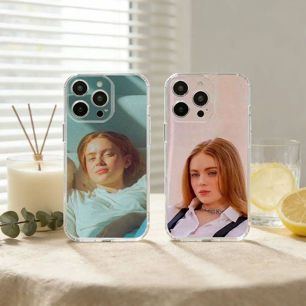 

Retro Chic Vibe Sadie Sink Phone Case For iPhone 17 16 15 14 13 12 11 Mini Pro Max Plus Transparent Cover