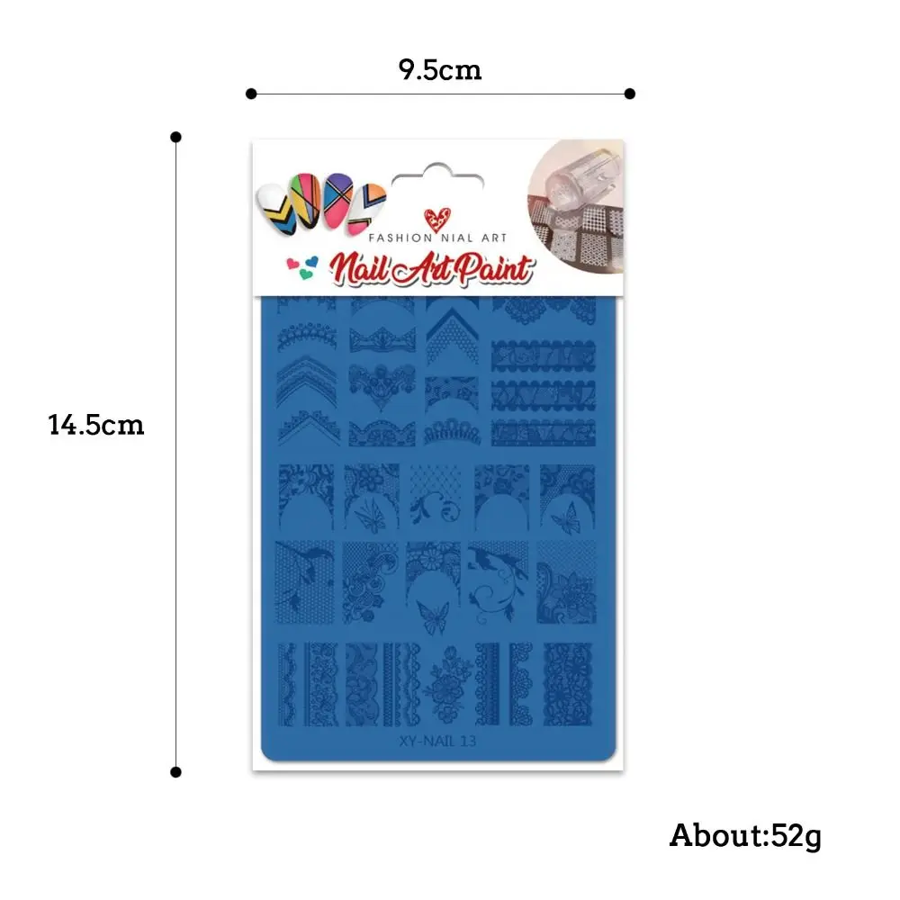 Professional Stainless Steel Nail Printing Plate Manicure DIY Nail Art Stencil Reusable Nail Transfer Template Nail Salon