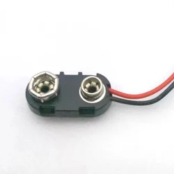 10pcs 9V Battery Button Battery Cap Connector Battery Connector Connector with Leads 10CM 6F22 I-type Hard Button