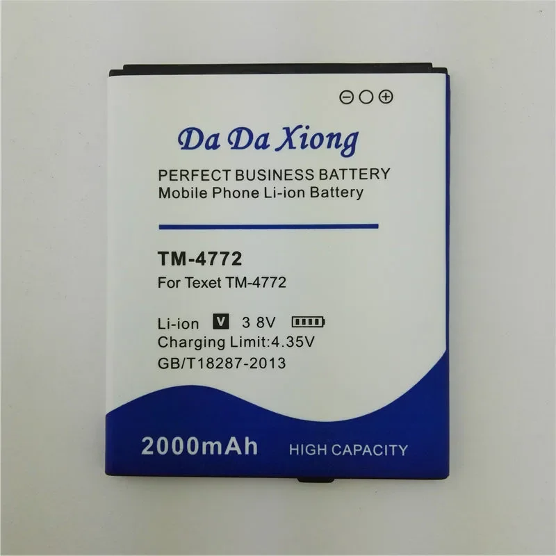 High Quality New For Texet TM-4772 4772 Rechargeable Battery 2000mAh Replacement Mobile Phone