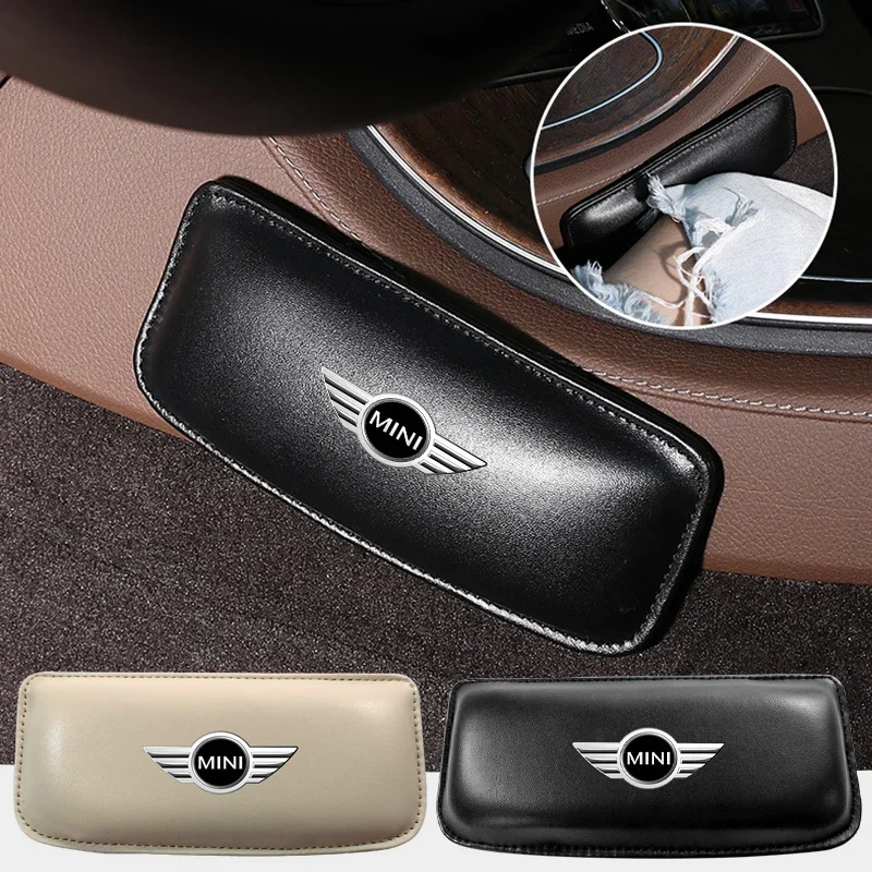 PU Leather Car Leg Knee Cushions Elbow Pad Car Door Center Control Armrest Soft Pad For MINI Cooper One JCW R56 Paceman Clubman