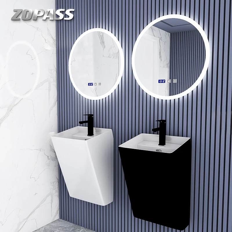 Wall-Mounted Wash Basin Integrated Small Ceramic Wall-Hung Basin Washbasin Small Apartment Mini Wall-Mounted Wash Basin