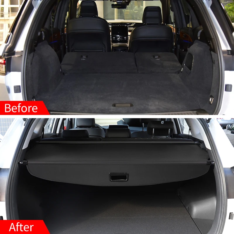Picture 4: For Jeep Grand Cherokee L 5 seats 2023+ Retractable Trunk Cargo Cover Parcel Rack Anti-Peeping Shield Privacy Auto Accessories