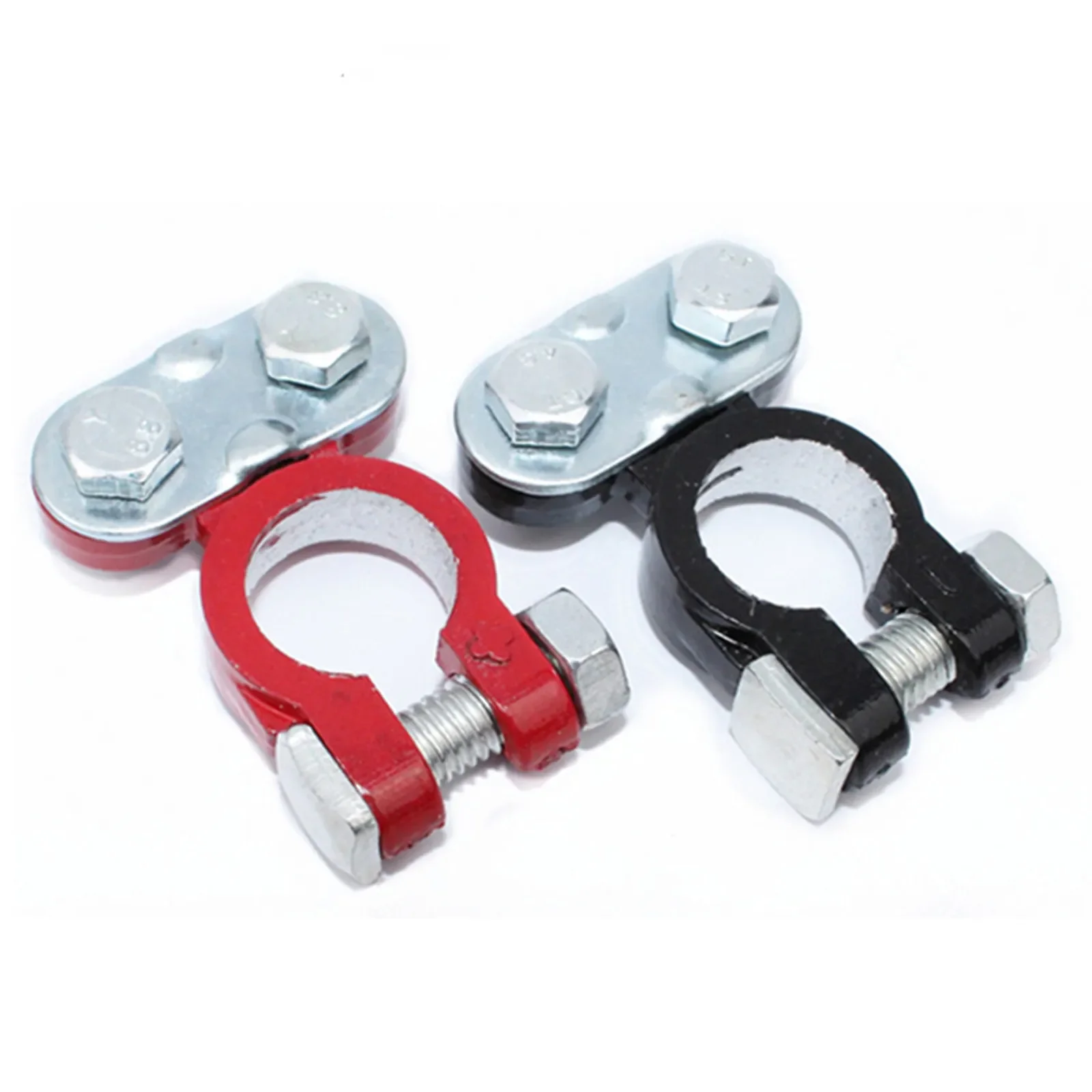 1 Pair Car Boat Truck Battery Terminal Clamp Pile Alloy Head Connector Clip Aluminum-magnesium Terminal Battery