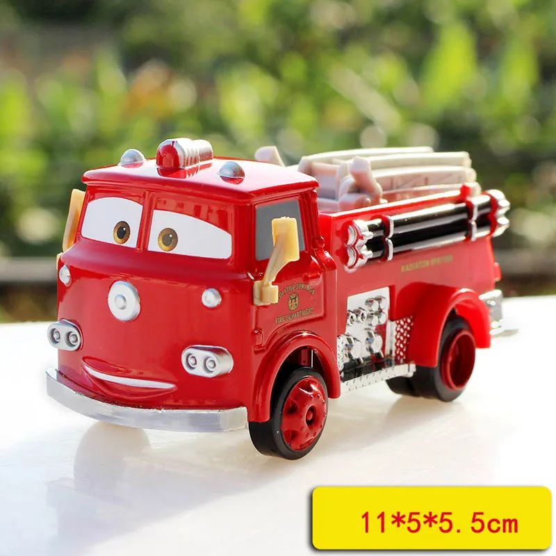 Simulación de aleación de fuego rojo, modelo de juguete, coche creativo para niños, juguete de dibujos animados, lindo Anime, transporte, motor de incendios, coche de inercia