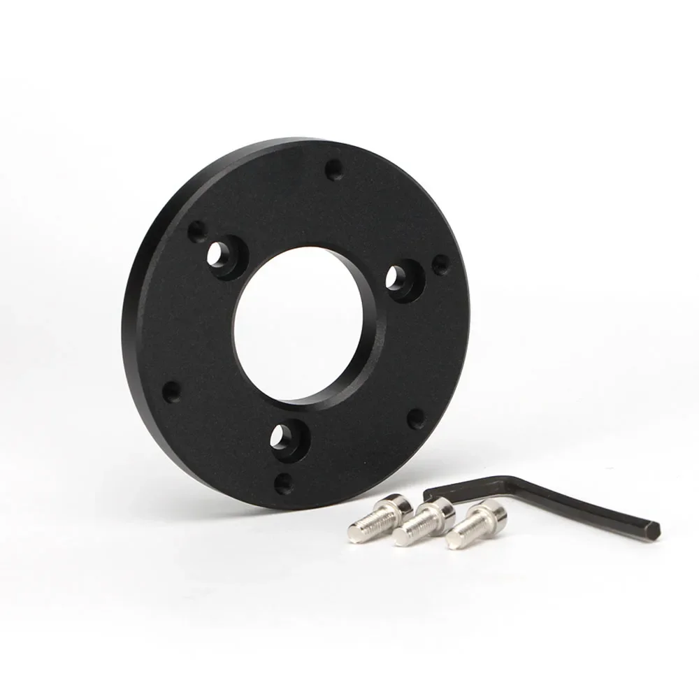 70MM Adapter Plate CNC Aluminum Alloy Black Anodized Process Wheel Adapter Plate / Hub Adapter For Simucube 3 Sport / Pro Base