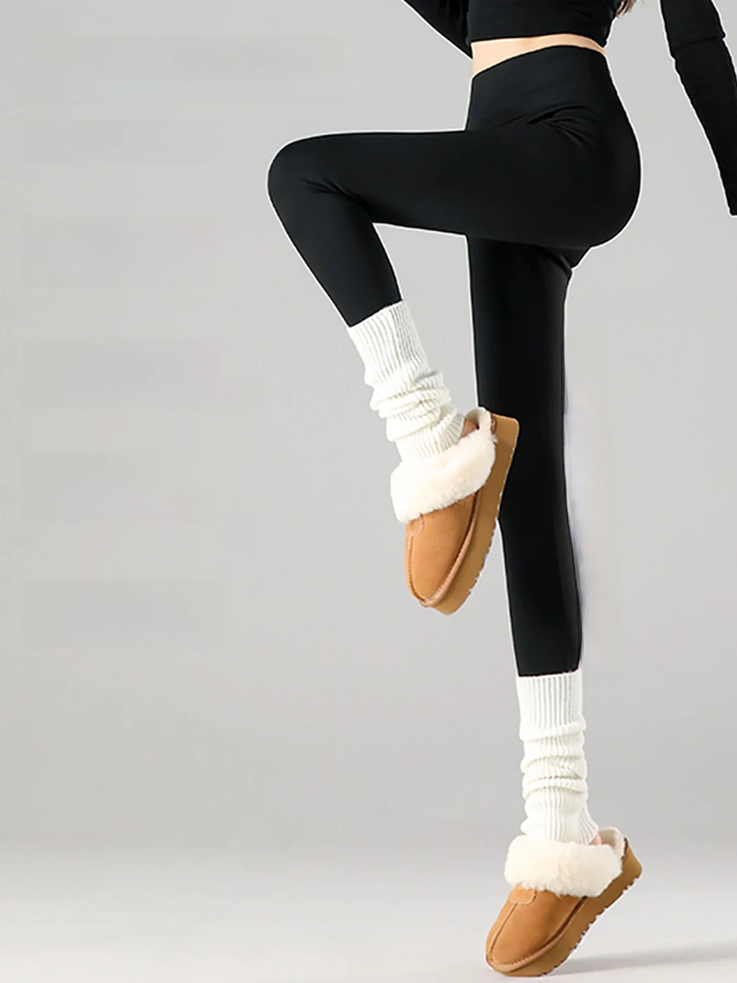 Thiened Fce Calças de Yoga de Cintura Alta Arca Calças de Pele Outerwear Calças Boting Inverno Quente Nova Chegada Leggings Casuais