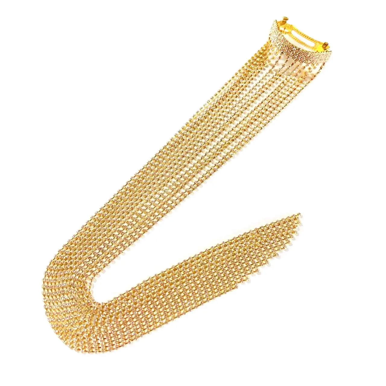 Fashion shining Rhinestone long tassel chain hair jewelry women's luxury shining crystal wedding headdress hair chain jewelry gi