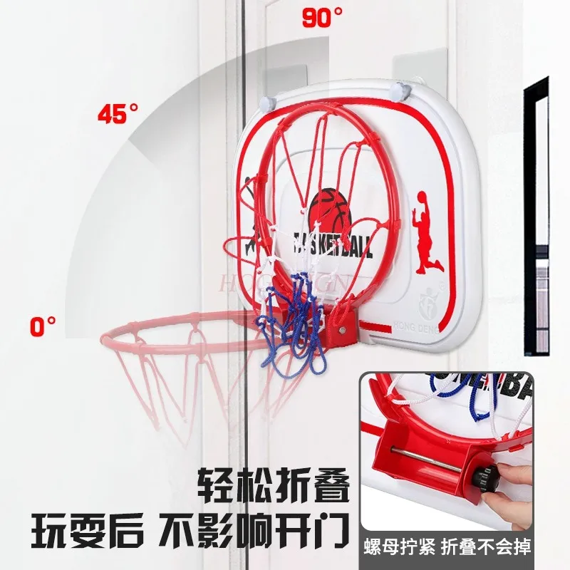 Opvouwbaar kinderbasketbalbord, geperforeerd hangend basketbalframe voor huishoudelijke adolescenten