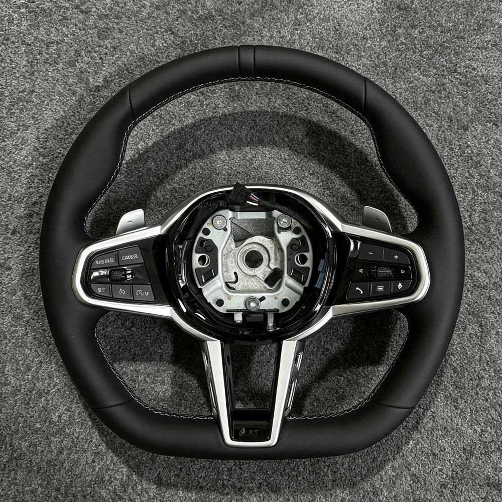 Car Steering Wheel For BMW G02 G05 G06 G20 G21 G22 G26 G80 G87 F40 F44 I4 118i M440i X3 X4 X5 Upgrade CS Leather Steering Wheel
