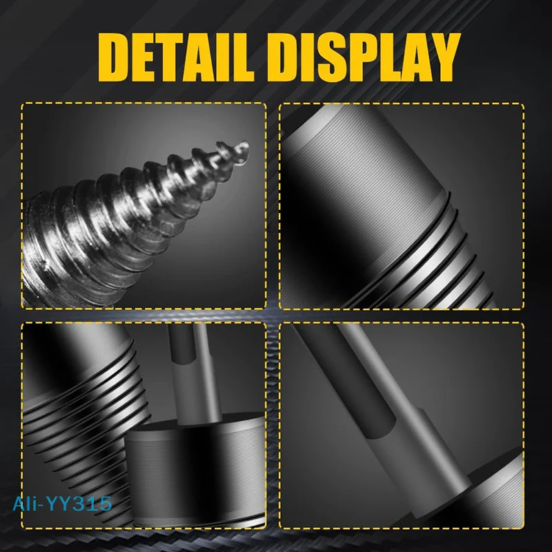 【Y】32/42/50mm Punta da trapano per legno Twist Legna da ardere Divisore per legno Vite Coni Punta quadrata rotonda esagonale per martello