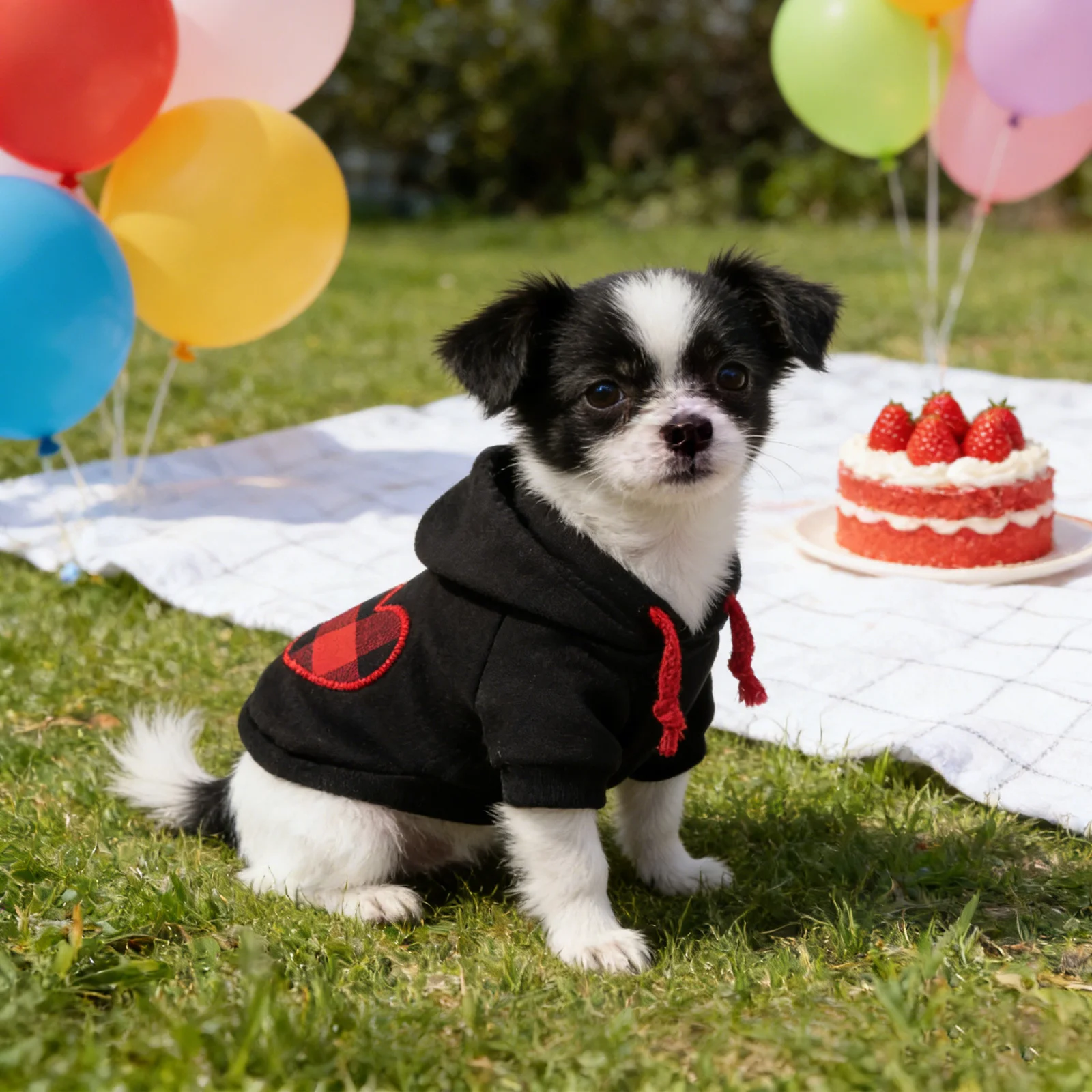 

Small Dog Hoodie Plaid Heart Design Warm Winter Pet Sweatshirt for Chihuahua Yorkie 0.5-1.5kg Comfortable Breathable Dog Clothes