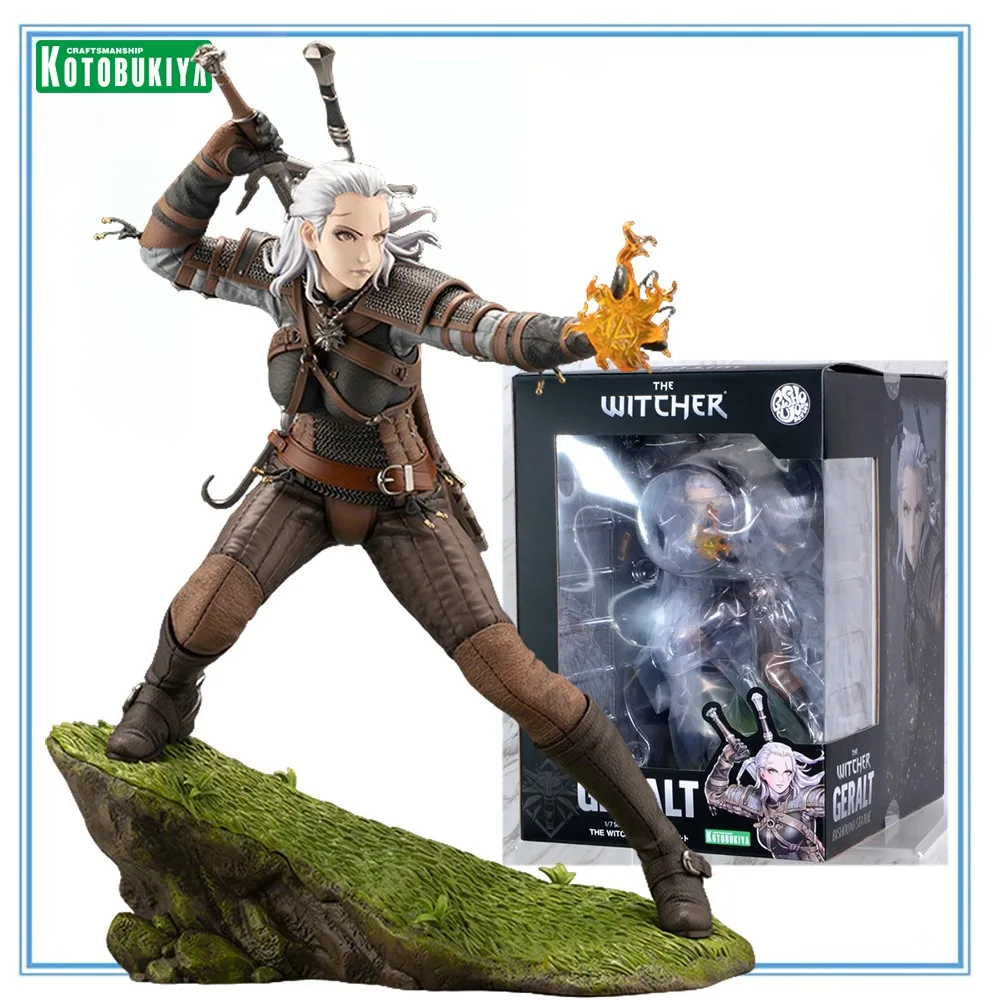 

100% Оригинальная коллекционная статуэтка Kotobukiya Bishoujo: Ведьмак Геральт, серия коллекционных моделей, декоративная модель, игрушка, гараж-кит