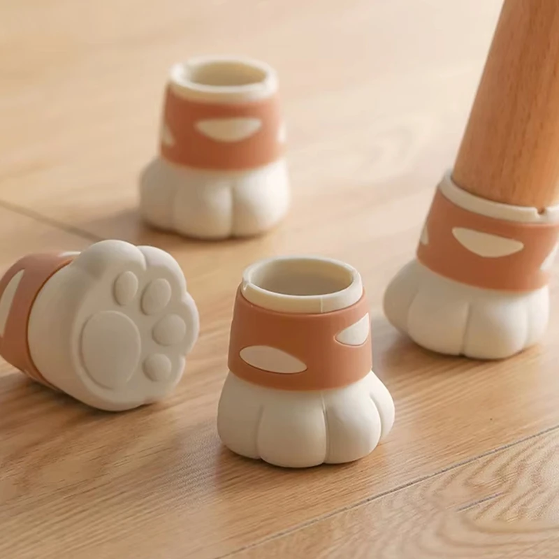 Silicone Chair Leg Caps, Non-Slip Cat Claw Design Furniture Feet Covers, Floor Protectors For Table And Chair Legs