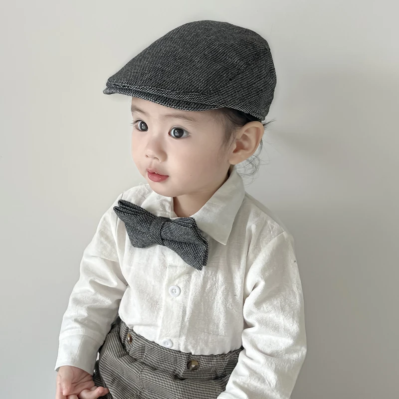 Ensemble de Chapeaux Béret pour Bébé Garçon et Fille, Bonnet à Nministériels d, Accessoires pour Enfant de 1 à 3 Ans, Nouvelle Collection Automne