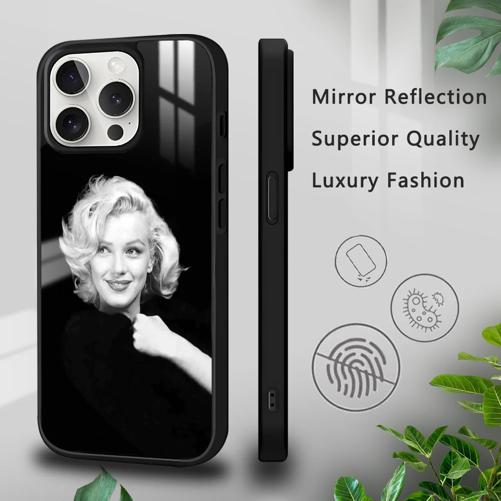 M-Marilyns M-Monroes Sexy Girl Phone Case For IPhone 16 15 14 13 12 11 Pro Xs Max Mini Plus Celulares Hard Funda