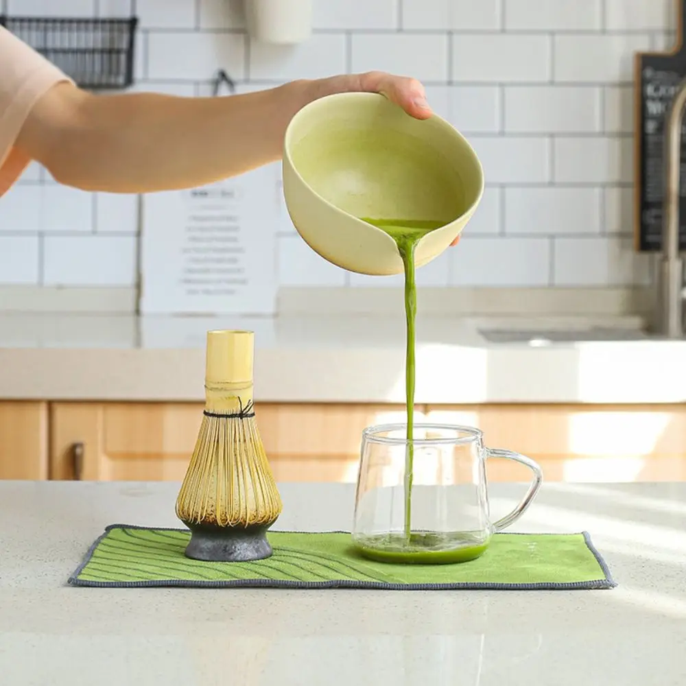 4PCS New Bamboo Ceramic Japanese Matcha Tea Set Reusable Safe Matcha Whisk Food Grade Japanese Chasen